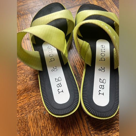 RAG + BONE - MILA slip on, open toed sandal in Acid-Green (Size 37) - Picture 5 of 16